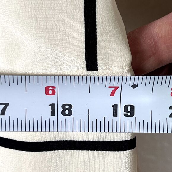 Madewell Broadway & Broome Sz 8 Sleeveless Dress 100% Silk Black, White Stripes - Picture 14 of 16